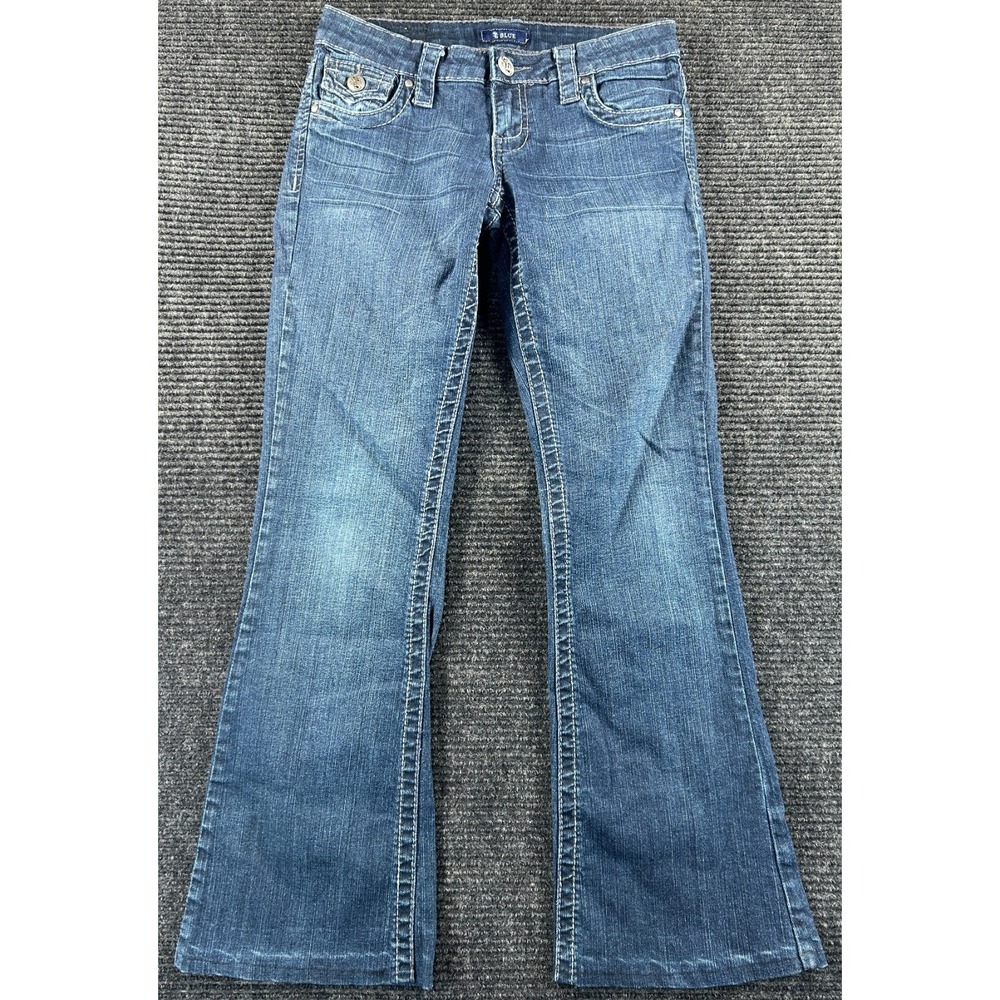 Sts Blue Bootcut Jeans Womens‎ 1 Cotton Stretch Low Rise Whiskered Medium Wash